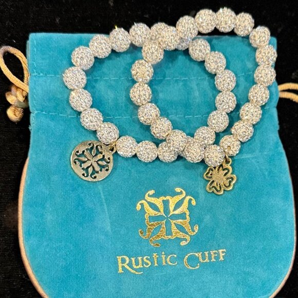 Pair of Rustic Cuff Emerson Beaded Bracelets - Picture 1 of 2